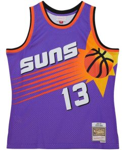 Alternative view of Steve Nash Phoenix Suns Hardwood Classics 1996/97 Tropical Swingman Jersey - Purple