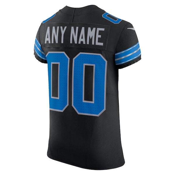 Detroit Lions Nike Alternate Vapor F.U.S.E. Elite Custom Jersey - Black/Blue - Image 4