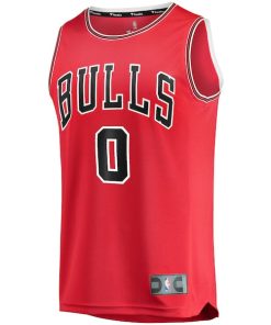 Alternative view of Coby White Chicago Bulls  Youth Fast Break Replica Player Jersey - Icon Edition - Red
