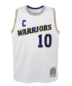 Alternative view of Tim Hardaway Golden State Warriors  Youth 1990-91 Hardwood Classics Swingman Throwback Home Jersey - White