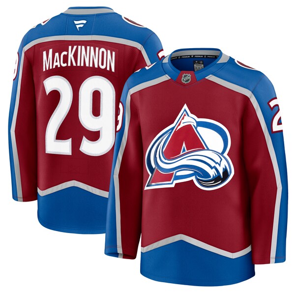 Nathan MacKinnon Colorado Avalanche Home Premium Jersey - Burgundy/White/Navy - Image 3