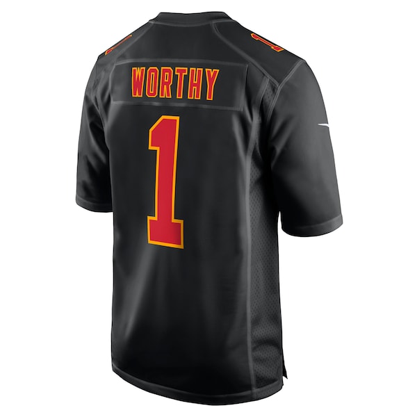 Xavier Worthy Kansas City Chiefs Nike Super Bowl LIX Fashion Game Jersey - Carbon Black - Image 3