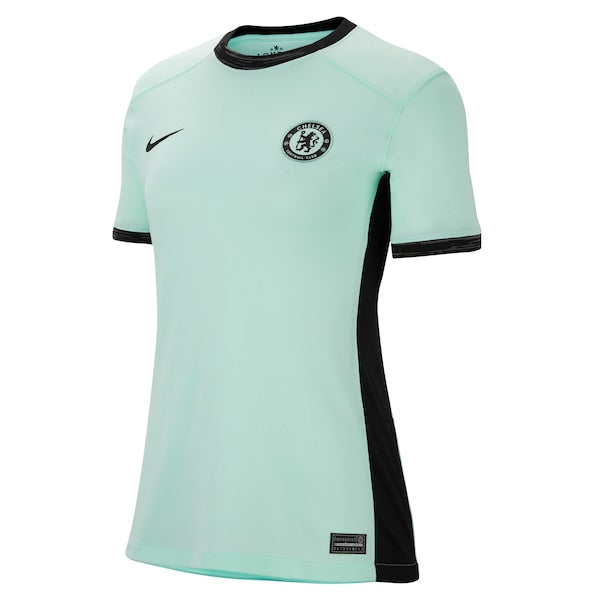 Chelsea Nike Women's 2023/24 Third Stadium Replica Custom Jersey - Mint - Image 2