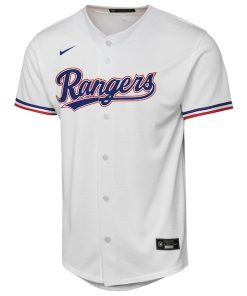 Alternative view of Texas Rangers Nike Youth Home Replica Jersey - White