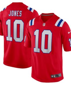 Mac Jones New England Patriots Nike Youth Game Jersey - Red/Navy/White