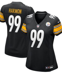Alternative view of Derrick Harmon Pittsburgh Steelers Nike Women's Team Game Jersey -  Black