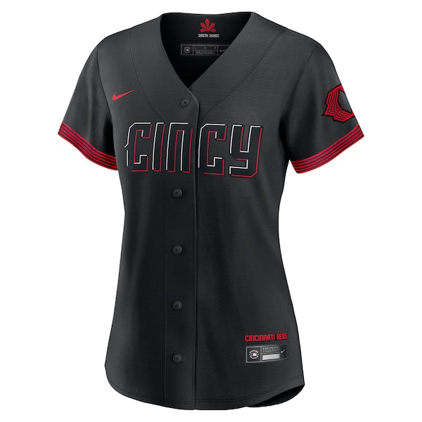 Cincinnati Reds Nike Women's 2023 City Connect Replica Jersey - Black - Image 2