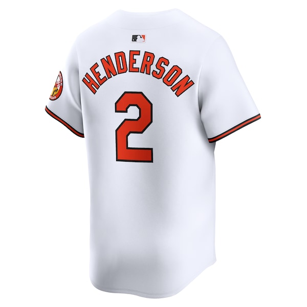 Gunnar Henderson Baltimore Orioles Nike Home Limited Player Jersey - White - Image 3