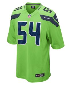 Alternative view of Bobby Wagner Seattle Seahawks Nike  Game Jersey - Neon Green