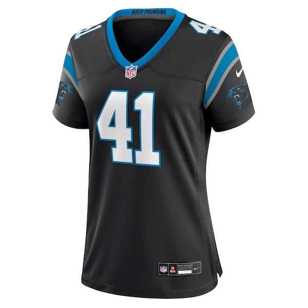 Spencer Brown Carolina Panthers Nike Women's Team Game Jersey - Black - Image 2