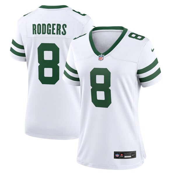 Aaron Rodgers New York Jets Nike Women's Player Jersey - White/Black/Green - Image 5