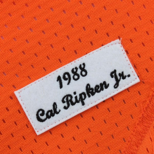 Cal Ripken Jr Baltimore Orioles 1988 Authentic Cooperstown Collection Mesh Batting Practice Jersey - Orange - Image 7