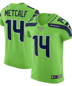 DK Metcalf Seattle Seahawks Nike Alternate Vapor Elite Player Jersey - Neon Green/Navy