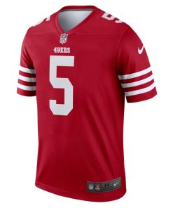 Alternative view of Trey Lance San Francisco 49ers Nike Legend Jersey - Scarlet
