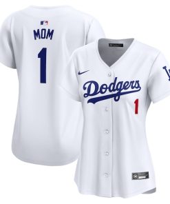 Los Angeles Dodgers Nike Women's #1 Mom Home Limited Jersey - White