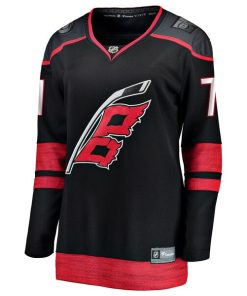 Alternative view of Taylor Hall Carolina Hurricanes  Women's Home Breakaway Player Jersey - Black