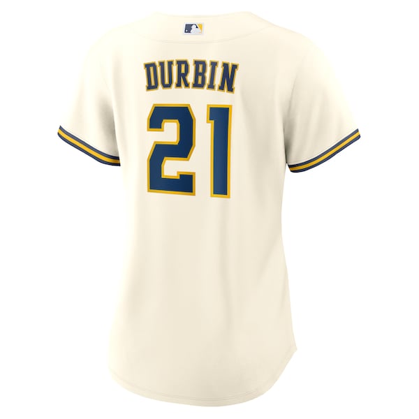 Caleb Durbin Milwaukee Brewers Nike Women's Home Replica Jersey - Cream - Image 3
