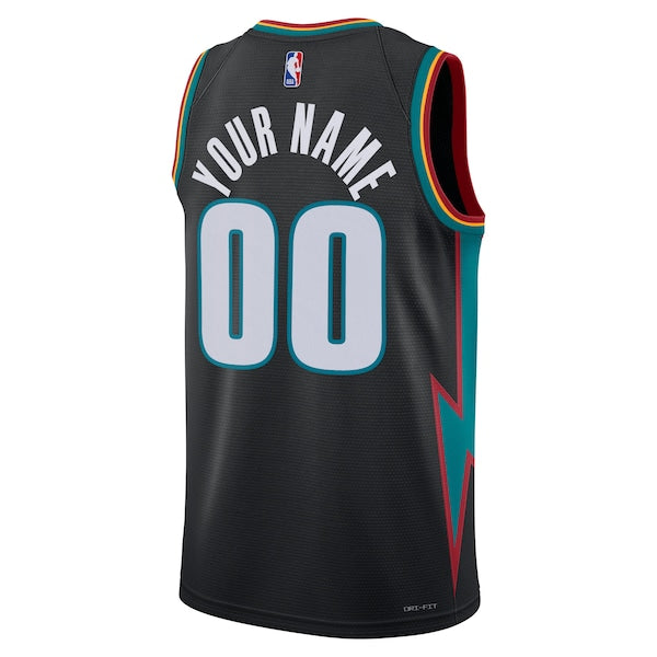 Detroit Pistons Nike Unisex 2025/26 City Edition Swingman Custom Jersey - Charcoal - Image 3