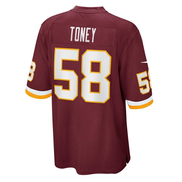 Shaka Toney Washington Football Team Nike Game Jersey - Burgundy - Image 3