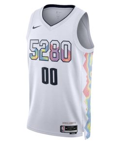 Alternative view of Denver Nuggets Nike Unisex 2024/25 Custom Swingman Jersey - City Edition - White
