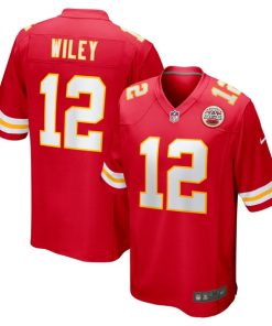Alternative view of Jared Wiley Kansas City Chiefs Nike  Game Jersey -  Red