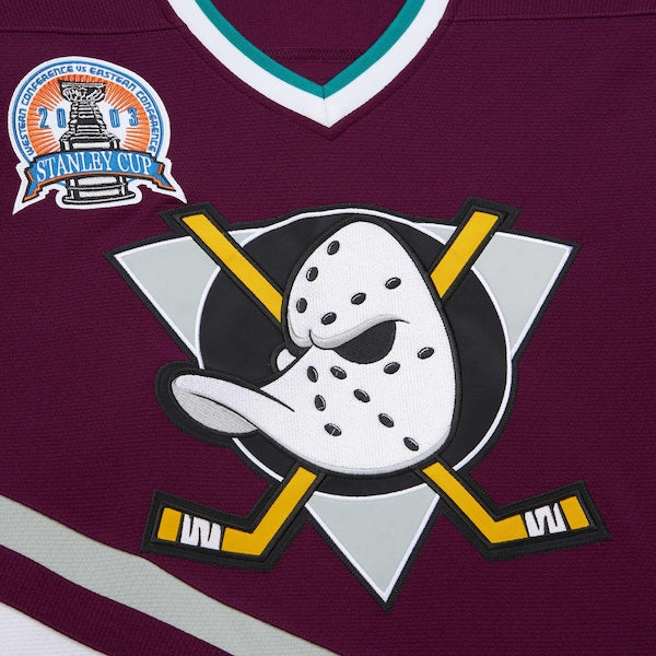 Jean-Sebastien Giguere Anaheim Ducks 2002-03 Power Play Jersey - Purple - Image 5