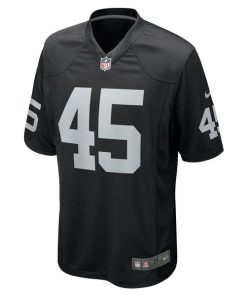 Alternative view of Jaquan Johnson Las Vegas Raiders Nike Game Player Jersey - Black