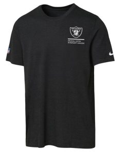 Alternative view of Las Vegas Raiders Nike Youth 2025 NFL Crucial Catch Tri-Blend Dri-FIT T-Shirt - Black