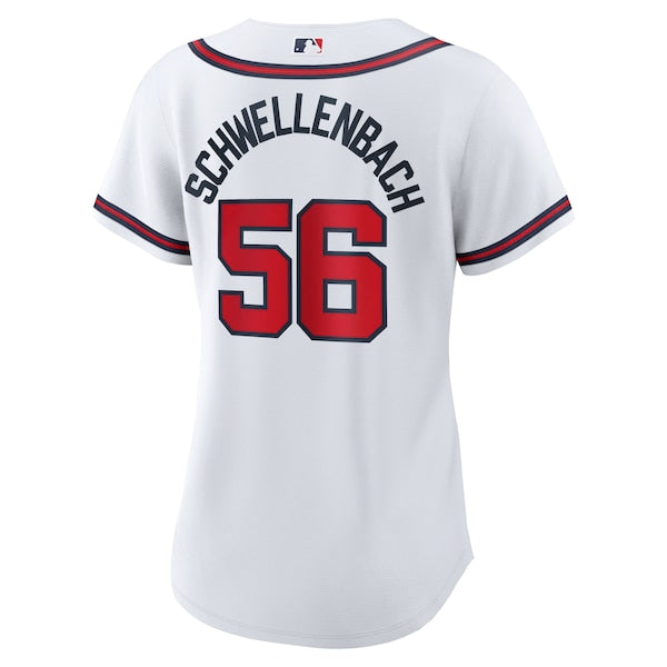 Spencer Schwellenbach Atlanta Braves Nike Women's Home Replica Jersey - White - Image 3