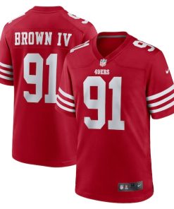 Earnest Brown IV San Francisco 49ers Nike Team Game Jersey -  Scarlet