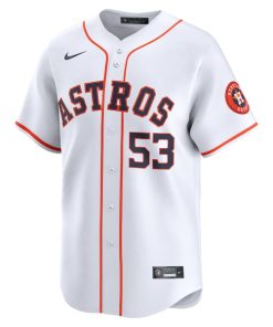 Alternative view of Cristian Javier Houston Astros Nike Home Limited Player Jersey - White