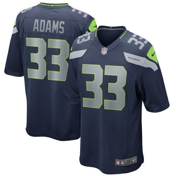 Jamal Adams Seattle Seahawks Nike Game Player Jersey - College Navy/Neon Green - Image 2