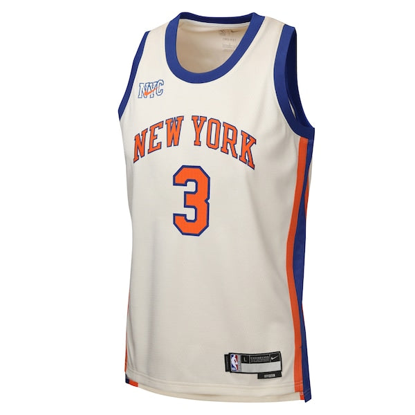 Josh Hart New York Knicks Nike Youth 2025/26 City Edition Swingman Jersey - Cream - Image 2