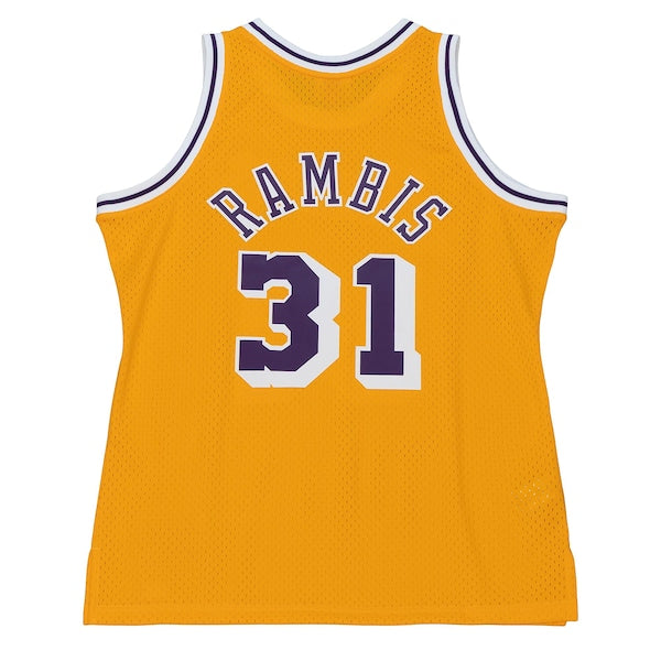 Kurt Rambis Los Angeles Lakers 1984/85 Swingman Jersey - Gold - Image 4