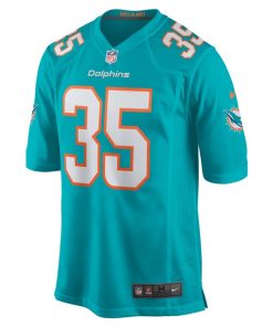 Alternative view of Ka'Dar Hollman Miami Dolphins Nike Home Game Player Jersey - Aqua