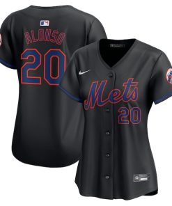 Pete Alonso New York Mets Nike Women's Alternate Limited Player Jersey?¨C Black