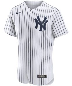 Alternative view of Derek Jeter New York Yankees Nike Home Authentic Player Jersey - White/Navy