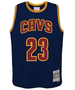 Alternative view of LeBron James Cleveland Cavaliers  Youth 2008/09 Hardwood Classics Swingman Jersey - Navy