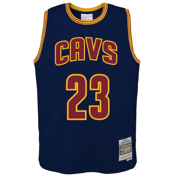 LeBron James Cleveland Cavaliers Youth 2008/09 Hardwood Classics Swingman Jersey - Navy - Image 2
