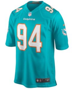 Alternative view of Christian Wilkins Miami Dolphins Nike Game Jersey - Aqua