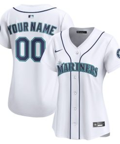 Women's Seattle Mariners Nike White Home Limited Custom Jersey