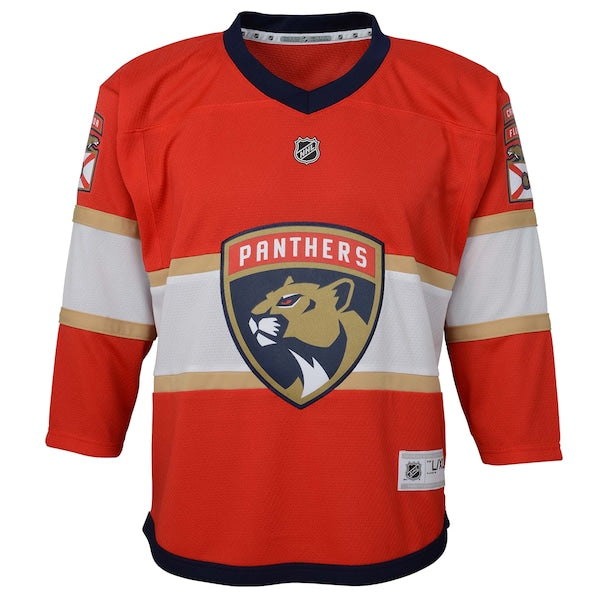 Florida Panthers Youth Home Replica Custom Jersey - Red - Image 2