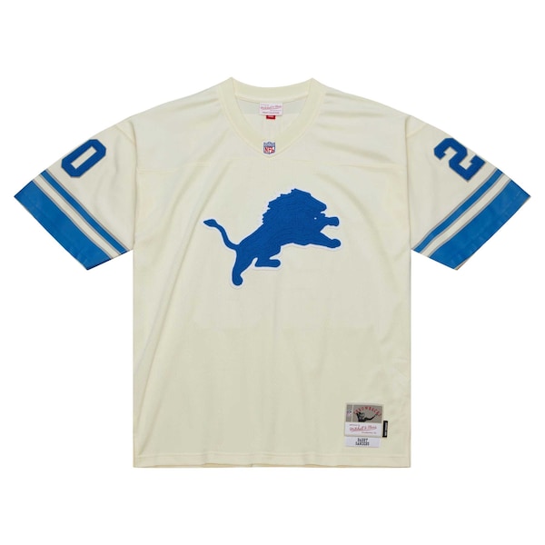 Barry Sanders Detroit Lions Chainstitch Legacy Jersey - Cream - Image 2
