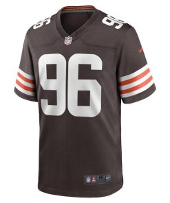Alternative view of Jordan Elliott Cleveland Browns Nike Game Jersey - Brown