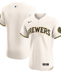 Milwaukee Brewers Nike Home Elite Jersey - Cream