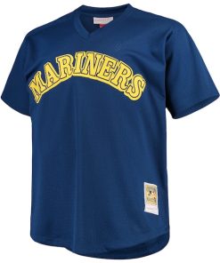 Alternative view of Ken Griffey Jr. Seattle Mariners Big & Tall Cooperstown Collection Mesh Batting Practice Jersey - Royal