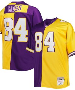 Randy Moss Minnesota Vikings Big & Tall Split Legacy Retired Player Replica Jersey - Purple/Gold