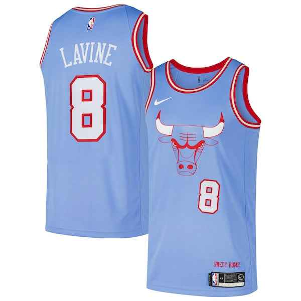 Zach LaVine Chicago Bulls Nike Swingman Player Jersey - City Edition - Blue - Image 3