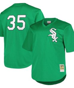 Frank Thomas Chicago White Sox Profile Big & Tall Cooperstown Collection Mesh Batting Practice Jersey - Kelly Green/Black