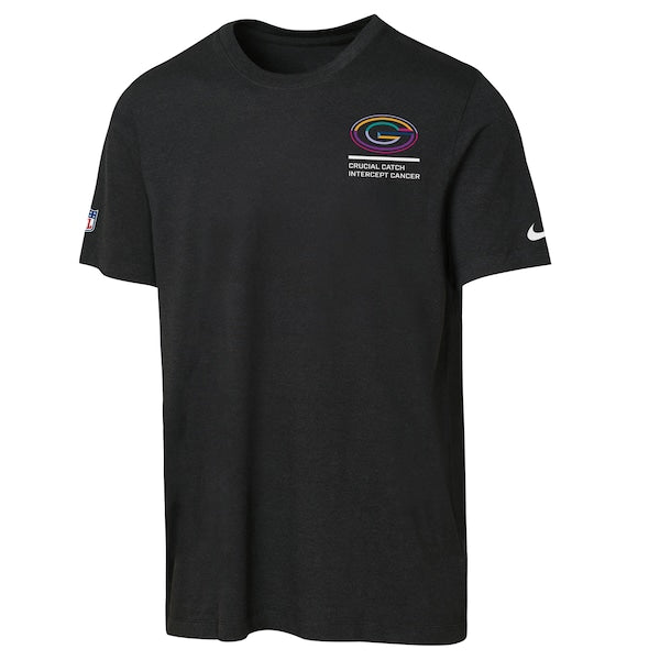Green Bay Packers Nike Youth 2025 NFL Crucial Catch Tri-Blend Dri-FIT T-Shirt - Black - Image 2